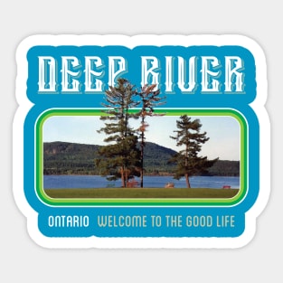 Centennial Rock Deep River (retro view) Sticker